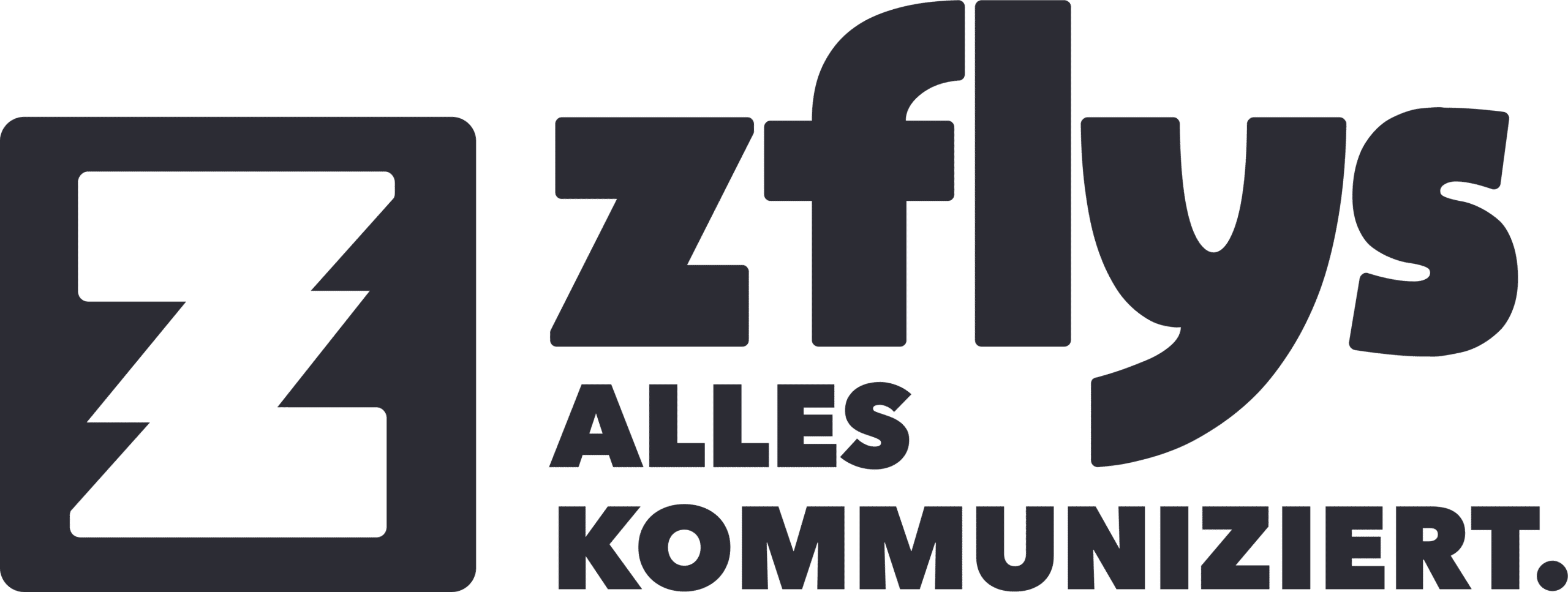 zflys logo antrazit slogan